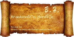 Brankován Horác névjegykártya